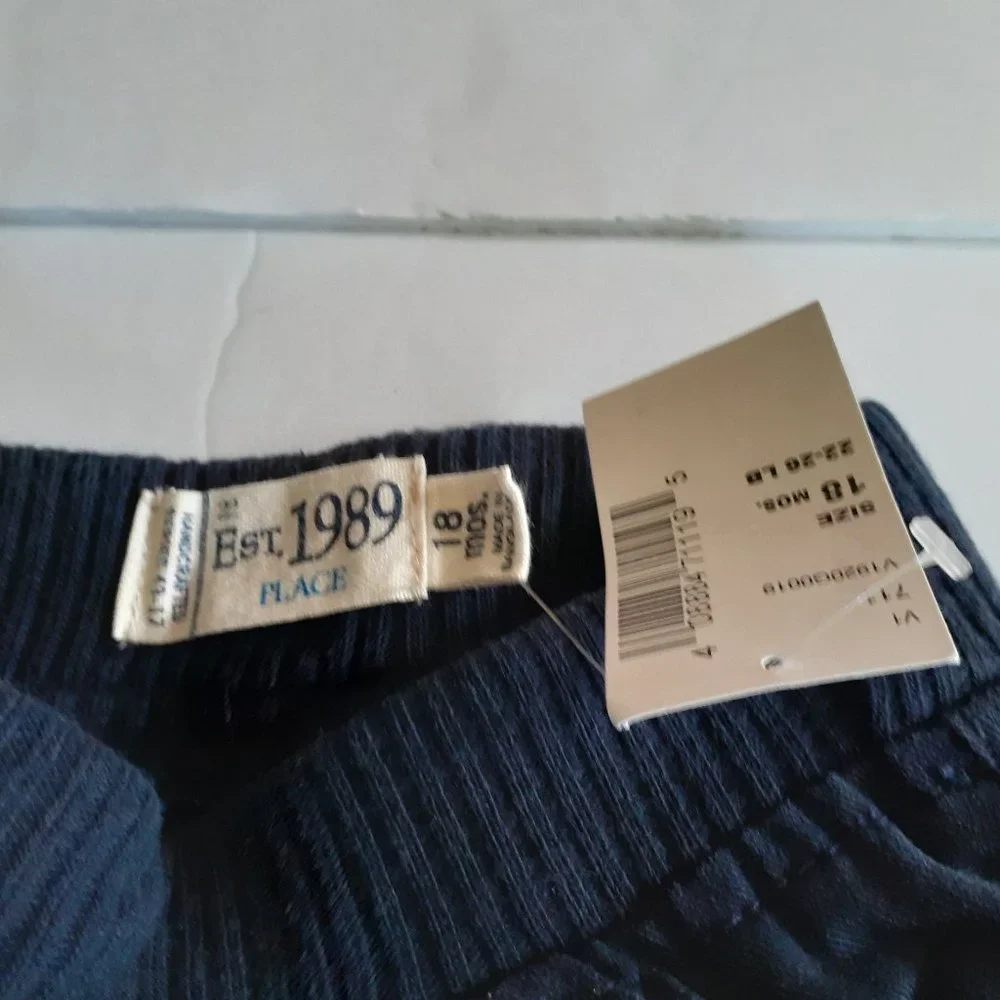 Children's Place Boys Pants Cargo Navy Elastic Waist Pull On 18 Months New